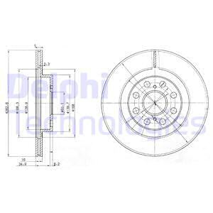 Disc frana puntea spate (BG3825 DELPHI) TOYOTA