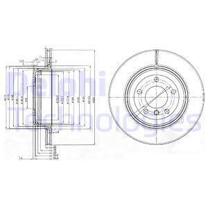 Disc frana puntea spate (BG3872 DELPHI) BMW