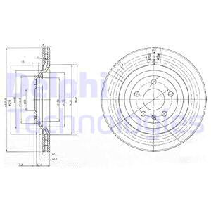 Disc frana puntea spate (BG3991 DELPHI) AUDI,AUDI (FAW)