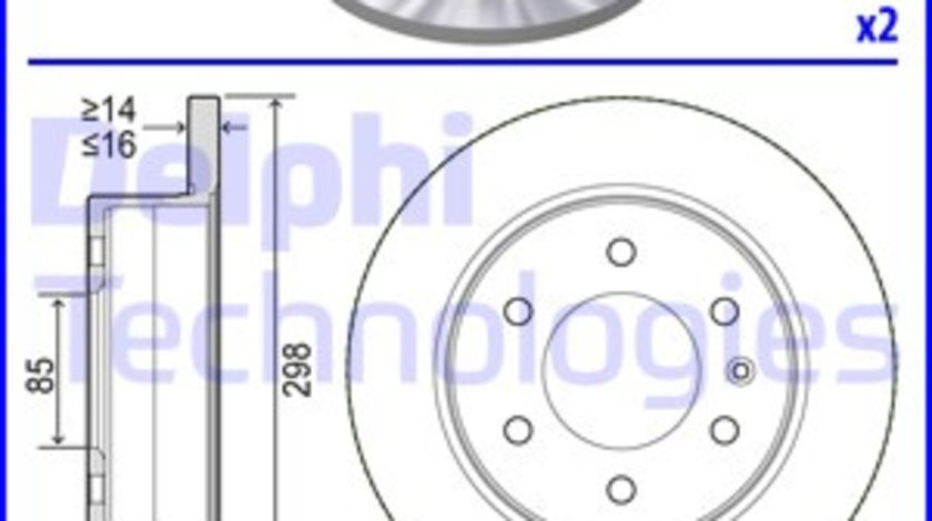 Disc frana puntea spate (BG4033 DELPHI) MERCEDES-BENZ,VW