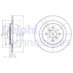 Disc frana puntea spate (BG4076 DELPHI) DAIHATSU,TOYOTA