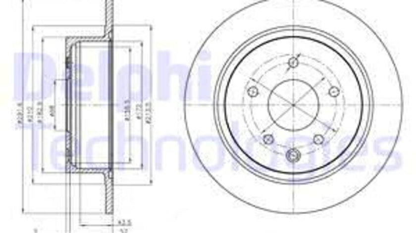 Disc frana puntea spate (BG4108C DELPHI) NISSAN,RENAULT