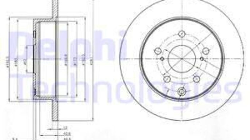 Disc frana puntea spate (BG4115 DELPHI) LEXUS,TOYOTA