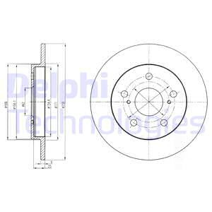 Disc frana puntea spate (BG4233 DELPHI) TOYOTA,TOYOTA (FAW),TOYOTA (GAC)