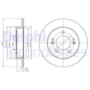 Disc frana puntea spate (BG4310 DELPHI) HYUNDAI,KIA