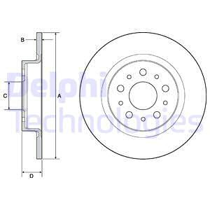 Disc frana puntea spate (BG4690C DELPHI) FIAT