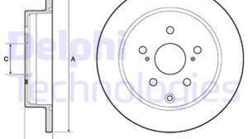 Disc frana puntea spate (BG4757C DELPHI) TOYOTA,TOYOTA (GAC)