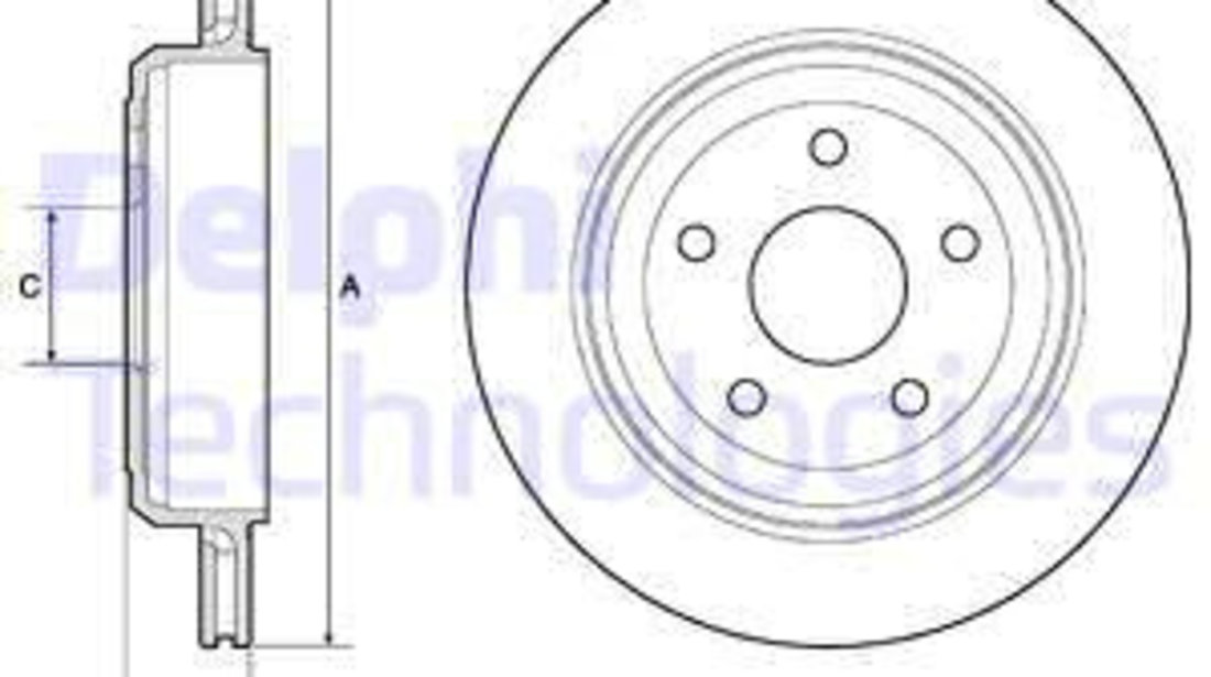 Disc frana puntea spate (BG4802C DELPHI) BUICK (SGM),JEEP