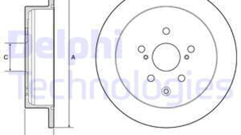 Disc frana puntea spate (BG4919C DELPHI) LEXUS,TOYOTA