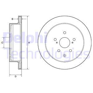 Disc frana puntea spate (BG4929C DELPHI) LEXUS