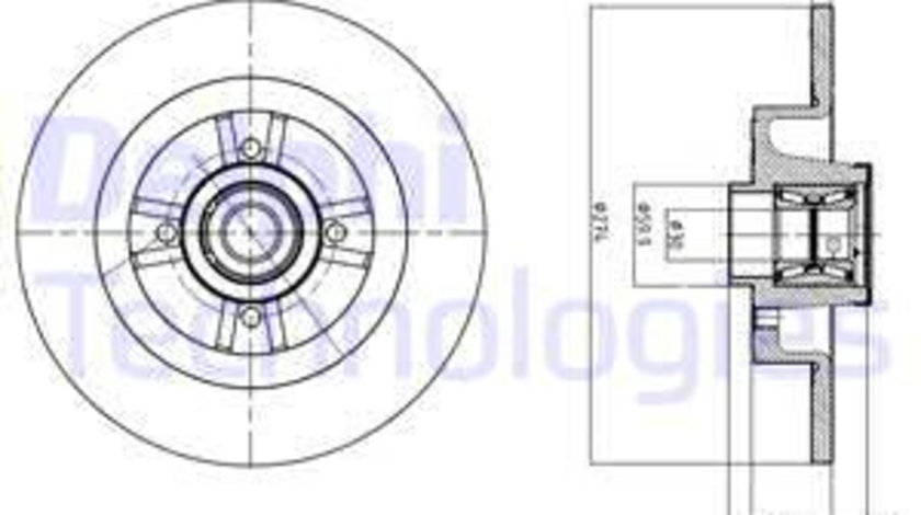 Disc frana puntea spate (BG9030RS DELPHI) RENAULT