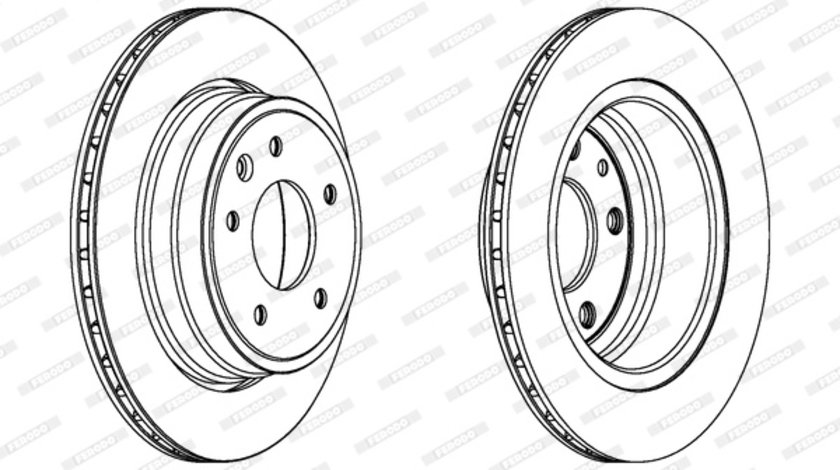 Disc frana puntea spate (DDF1004 FERODO) DAIMLER,JAGUAR