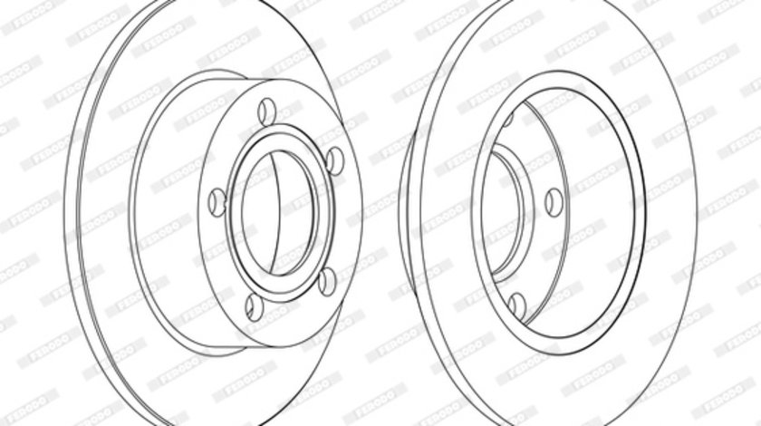 Disc frana puntea spate (DDF1033C FERODO PREMIER) AUDI