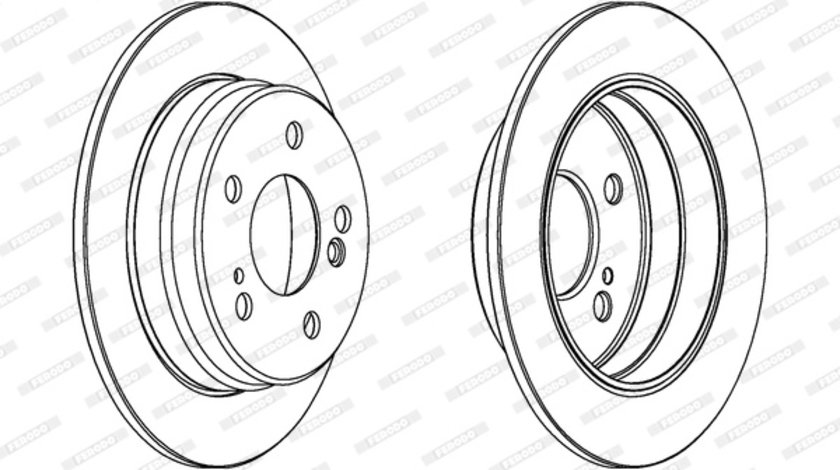 Disc frana puntea spate (DDF122 FERODO) LIFAN,MERCEDES-BENZ