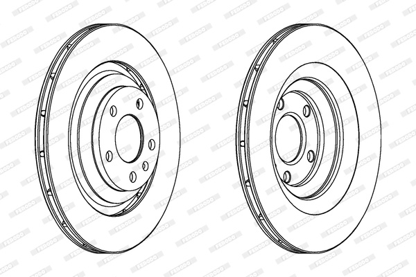 Disc frana puntea spate (DDF1240C FERODO) AUDI