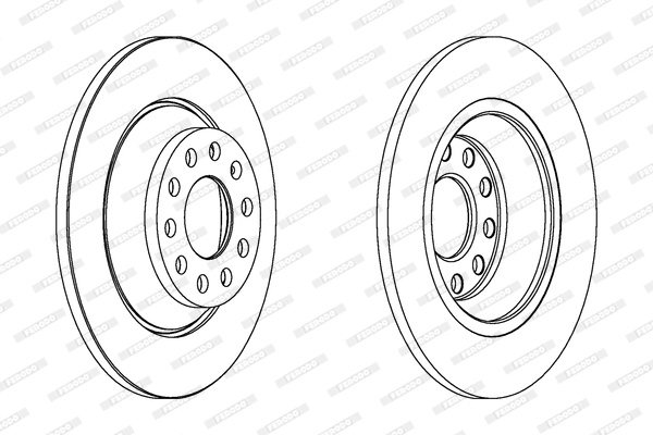 Disc frana puntea spate (DDF1307C FERODO PREMIER) AUDI