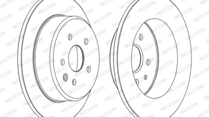 Disc frana puntea spate (DDF1499C FERODO) LEXUS,TOYOTA