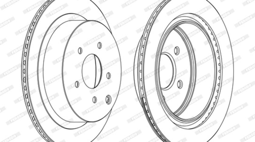 Disc frana puntea spate (DDF1506C FERODO PREMIER) INFINITI,NISSAN