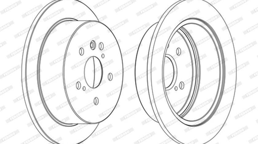 Disc frana puntea spate (DDF1545C FERODO) LEXUS,TOYOTA