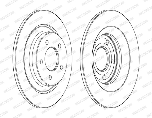 Disc frana puntea spate (DDF1547C FERODO) MAZDA