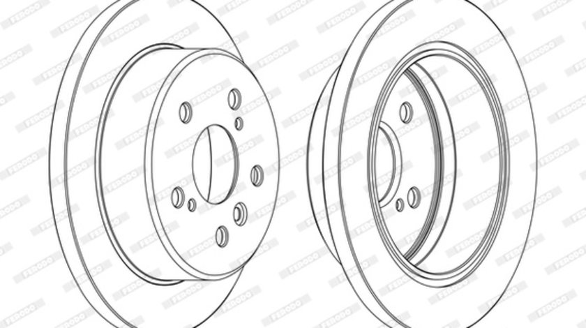 Disc frana puntea spate (DDF1598C FERODO) LEXUS,TOYOTA