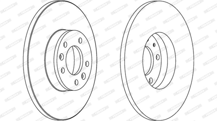 Disc frana puntea spate (DDF1602C FERODO) Citroen,FIAT,PEUGEOT,TOYOTA