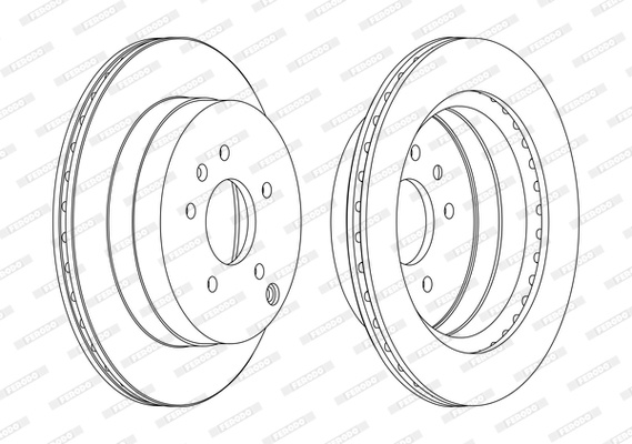 Disc frana puntea spate (DDF1660C FERODO) CHEVROLET,OPEL,VAUXHALL