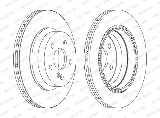 Disc frana puntea spate (DDF1672C FERODO PREMIER) MERCEDES-BENZ