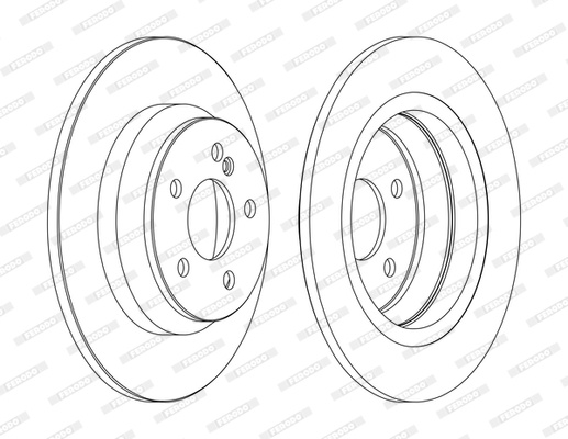 Disc frana puntea spate (DDF1675C FERODO PREMIER) MERCEDES-BENZ