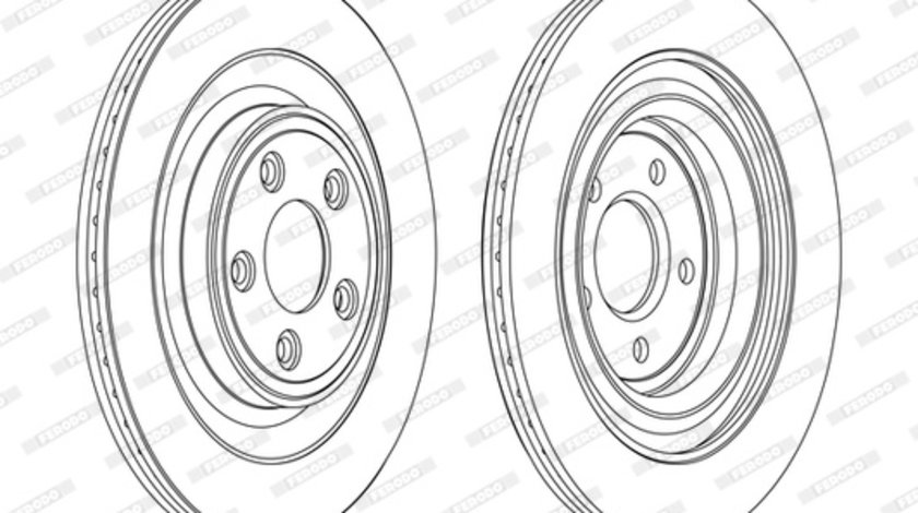 Disc frana puntea spate (DDF1703C FERODO) DAIMLER,JAGUAR