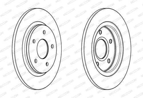 Disc frana puntea spate (DDF1808C FERODO) CHRYSLER,DODGE,FIAT,VW