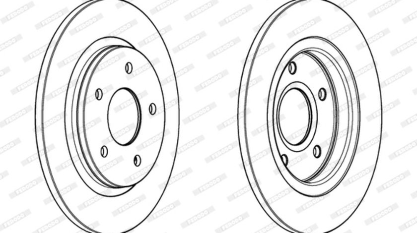 Disc frana puntea spate (DDF1808C FERODO PREMIER) CHRYSLER,DODGE,FIAT,VW