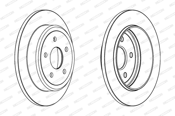 Disc frana puntea spate (DDF1813C FERODO PREMIER) JEEP