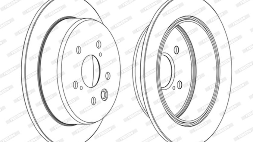 Disc frana puntea spate (DDF1815C FERODO) LEXUS,TOYOTA