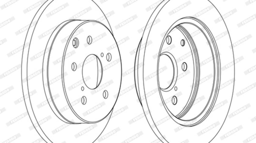 Disc frana puntea spate (DDF1846C FERODO) LEXUS,TOYOTA