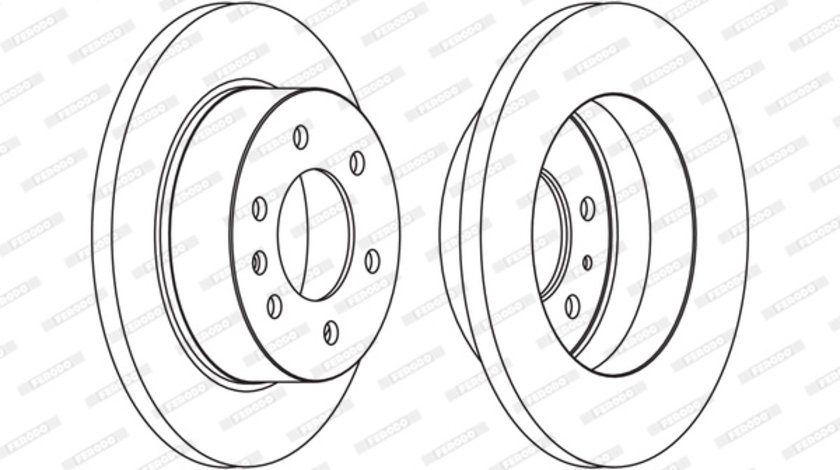 Disc frana puntea spate (FCR311A FERODO) MERCEDES-BENZ,VW