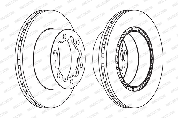 Disc frana puntea spate (FCR312A FERODO) MERCEDES-BENZ,VW