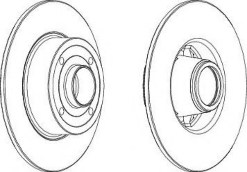 Disc frana RENAULT CLIO I (B/C57, 5/357) (1990 - 1998) FERODO DDF1369C-1 piesa NOUA