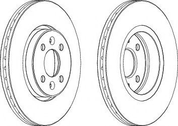 Disc frana RENAULT CLIO II (BB0/1/2, CB0/1/2) (1998 - 2005) FERODO DDF1124 piesa NOUA