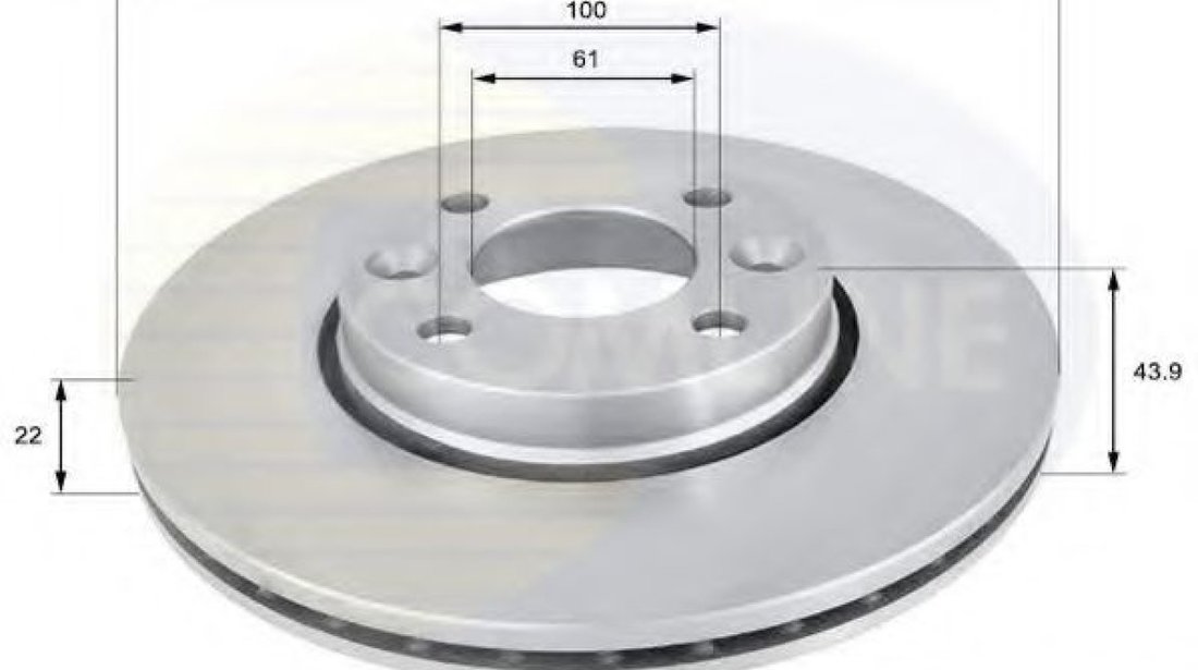 Disc frana RENAULT CLIO III (BR0/1, CR0/1) (2005 - 2012) COMLINE ADC0266V piesa NOUA