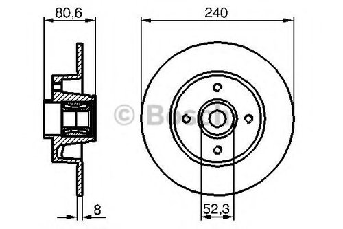 Disc frana RENAULT CLIO III Grandtour (KR0/1) (2008 - 2012) BOSCH 0 986 479 278 piesa NOUA