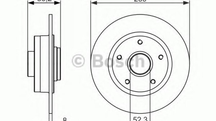 Disc frana RENAULT CLIO IV (2012 - 2016) BOSCH 0 986 479 684 piesa NOUA