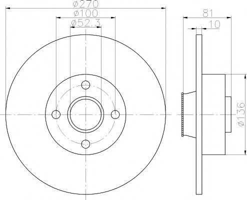 Disc frana RENAULT GRAND SCENIC II (JM0/1) (2004 - 2016) TEXTAR 92154503 piesa NOUA