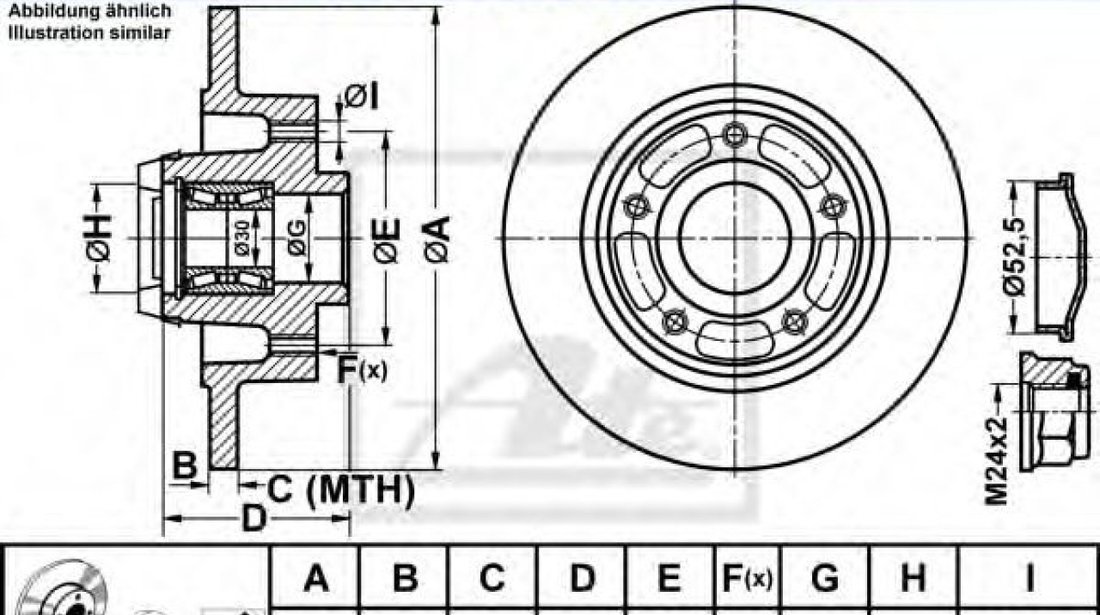 Disc frana RENAULT GRAND SCENIC III (JZ0/1) (2009 - 2016) ATE 24.0108-0118.2 piesa NOUA