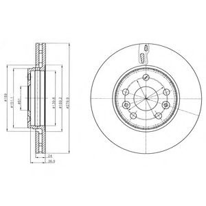 Disc frana RENAULT KANGOO Express (FW0/1) (2008 - 2016) DELPHI BG4317C piesa NOUA