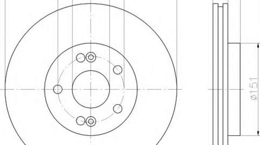 Disc frana RENAULT LAGUNA I (B56, 556) (1993 - 2001) TEXTAR 92113803 piesa NOUA