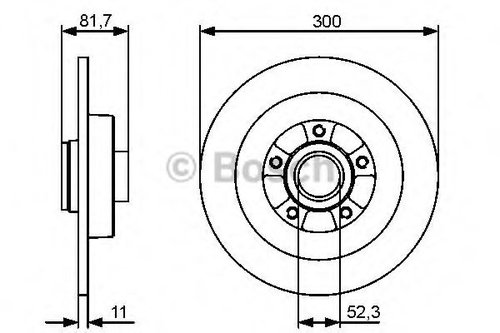 Disc frana RENAULT LATITUDE (L70) (2010 - 2016) BOSCH 0 986 479 446 piesa NOUA