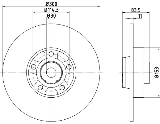 Disc frana RENAULT LATITUDE (L70) (2010 - 2016) RINGER 0950004269 piesa NOUA