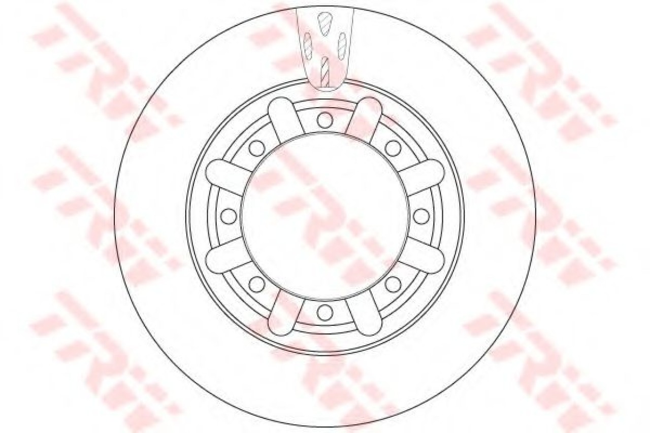 Disc frana RENAULT MASTER II caroserie (FD) (1998 - 2010) TRW DF6335S piesa NOUA