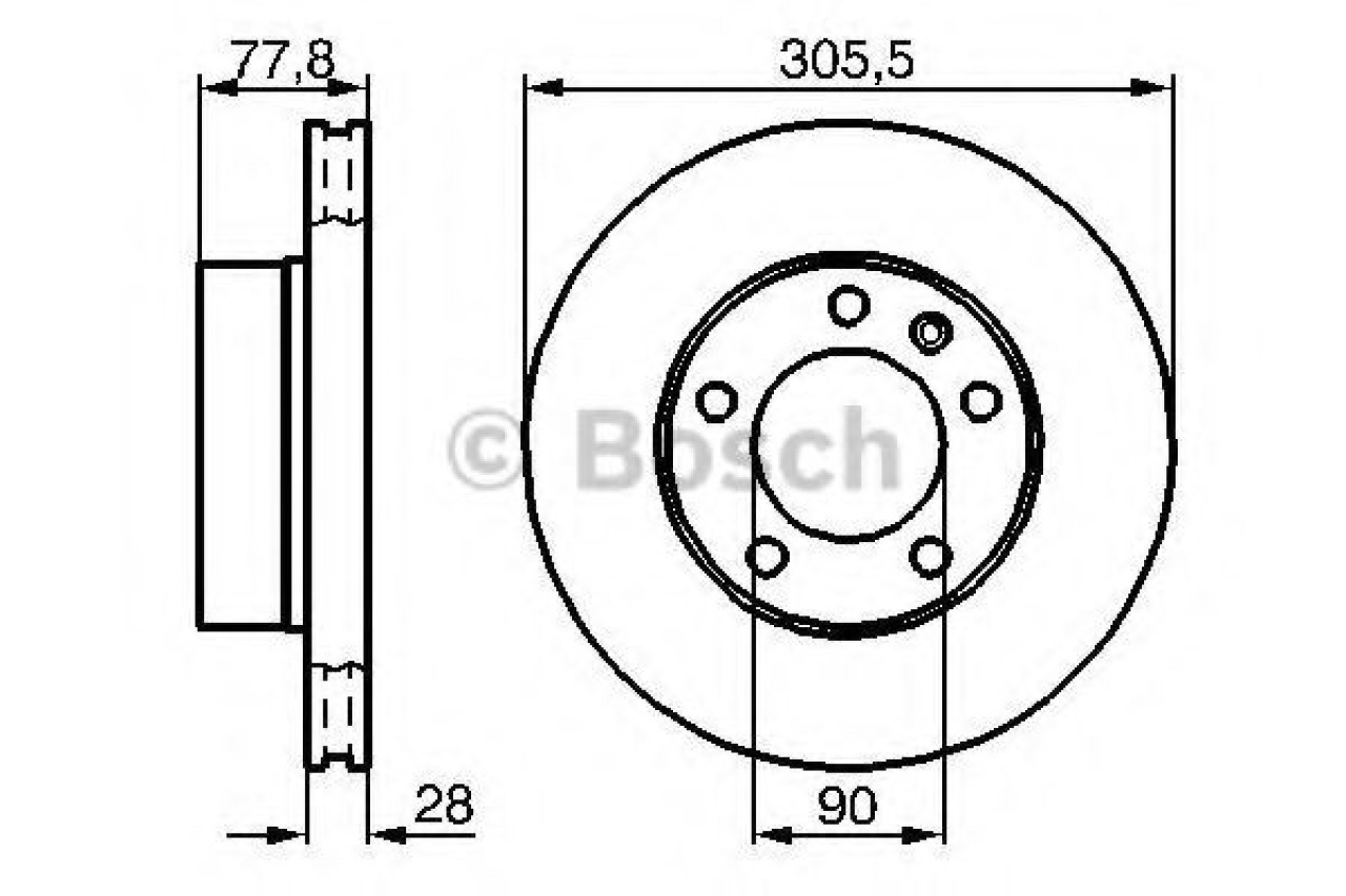 Disc frana RENAULT MASTER II caroserie (FD) (1998 - 2010) BOSCH 0 986 479 001 piesa NOUA